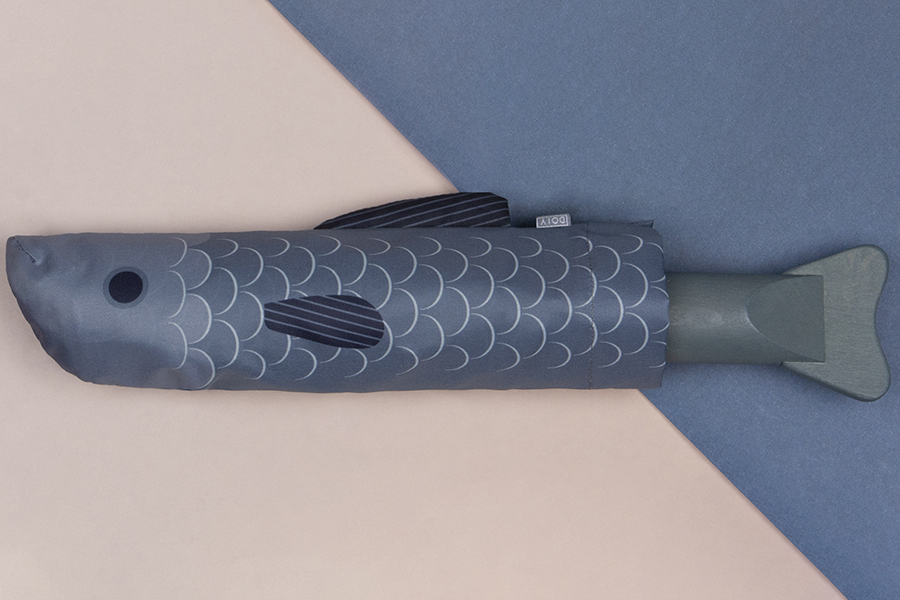 DYFIUMBBL Зонт fish, голубой Doiy  - Вид №5