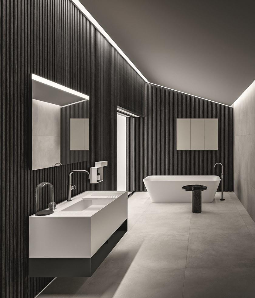 Cerasa Тумба под умывальник, лакированная, с вешалкой для полотенец Nerolab sun-id-1382200 - Вид №1