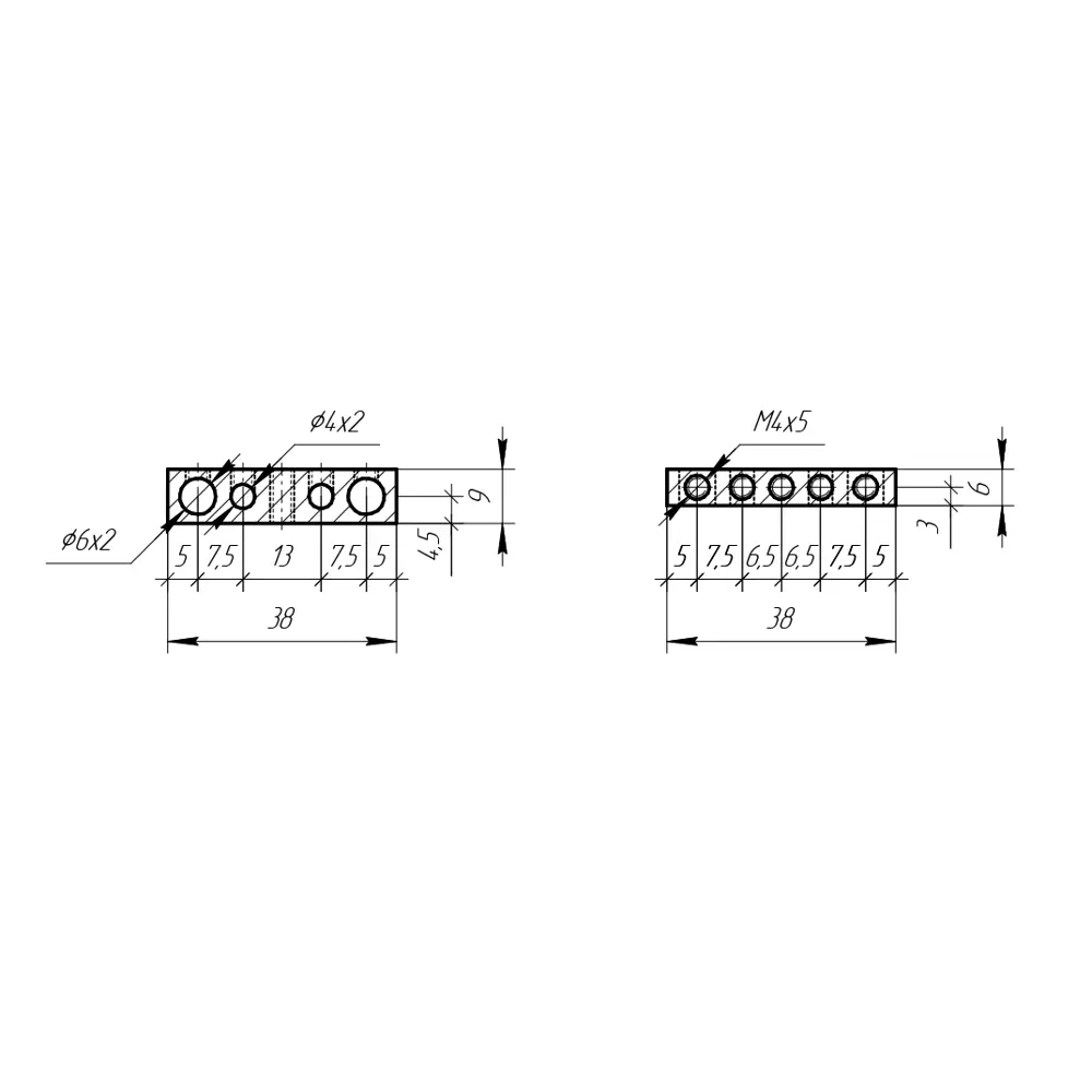 Шина соединительная EKF Proxima PEN 0-земля 4 отверстия 6x9 мм 88883084 STLM-2007269  - Вид №1