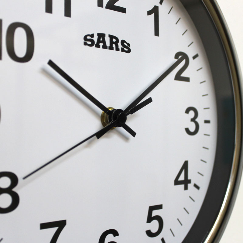 Часы настенные черные с белым циферблатом Sars SARS ДИЗАЙНЕРСКИЕ 00-3967424 Черный  - Вид №1
