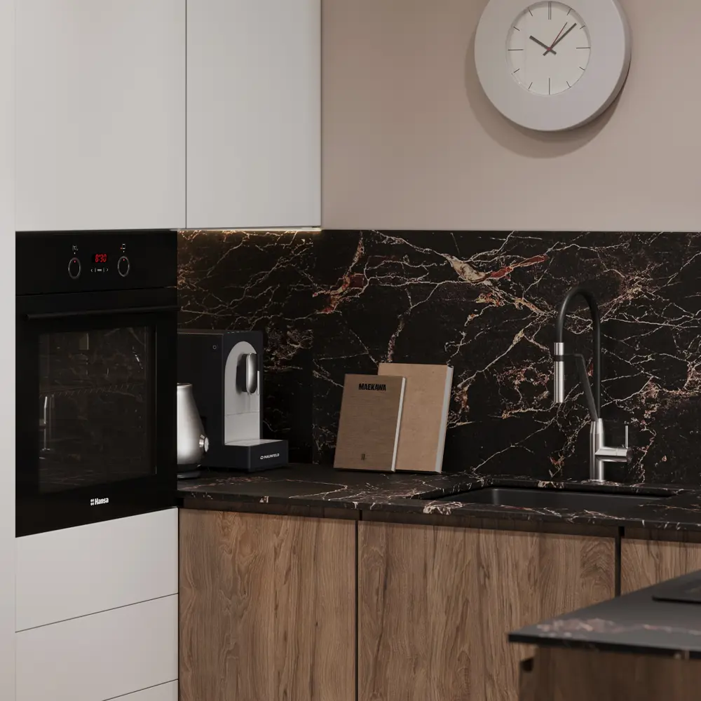 Фасад Вельск Delinia ID — матовое стекло с алюминиевой рамой для кухонного шкафа 86799227 STLM-0884995 - Вид №10