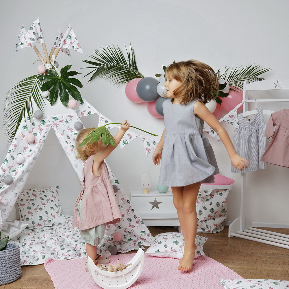 Корзина для игрушек тканевая Flamingo VAMVIGVAM FLAMINGO 282009 Белый;розовый Santreyd  - Вид №5