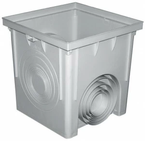 First Corporation Серый монолитный колодец из полипропилена First plast Pzd40