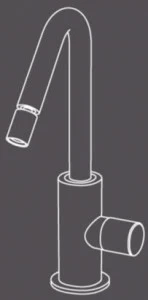 Radomonte Смеситель для биде, однорычажный, из нержавеющей стали, без сливного отверстия Hiro Hir16
