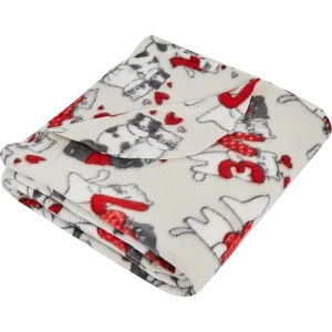 Плед Kitty Love 120x150 см флис цвет белый