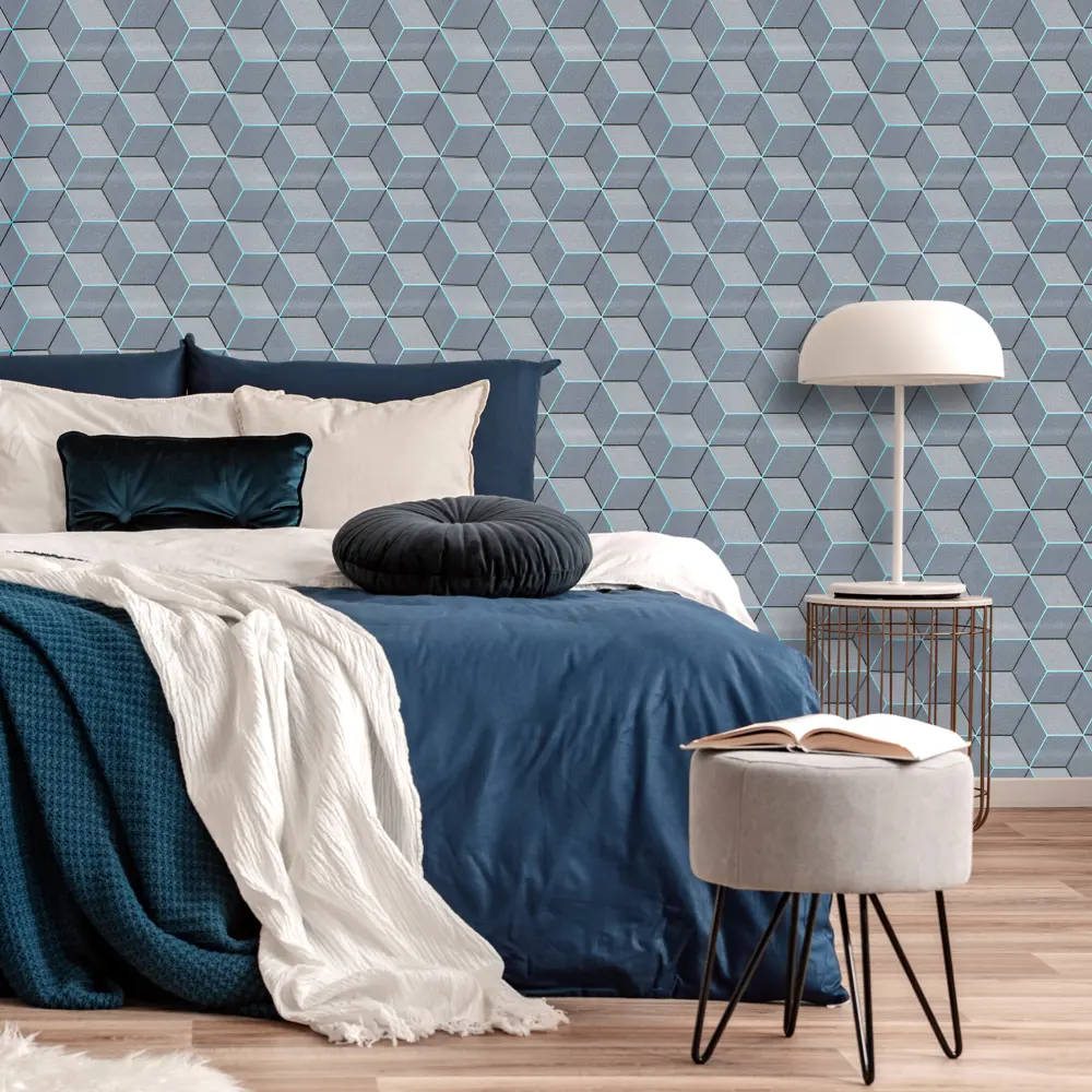 Обои виниловые Призма синие 0.53 м 034-07 Santreyd STLM-2059311 - Вид №3