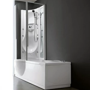 Ванна угловая комбинированная с аэромассажем V597C Gruppo treesse Simona Box