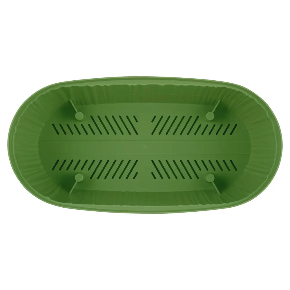 Горшок цветочный Ingreen Barcelona 27.5x14.5x12.2 см v2.7 л пластик оливковый STLM-2034875 - Вид №3