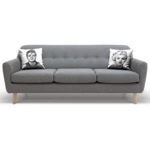 Диван Stretch прямой серебро ICON DESIGNE ДИЗАЙНЕРСКИЕ 178111 Серый