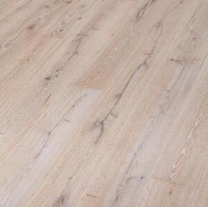 Паркетная доска Meister PD 400 Cottage Белый мытый 8383 Дуб Рустик с брашью (Текстурированная) 2200х180 мм.