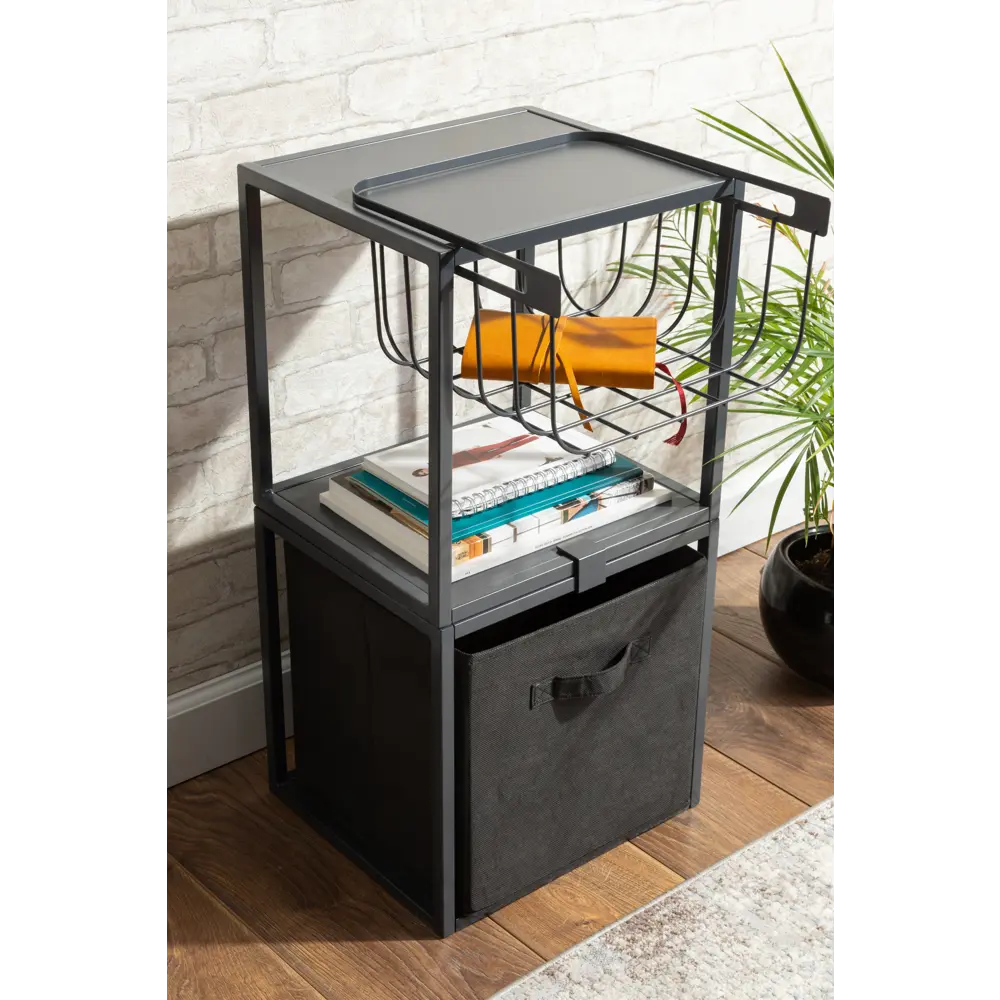 Вставка сетчатая для полки Spaceo KUB Paris 32x17.4x30.8 cм металл цвет черный STLM-2067757 - Вид №3