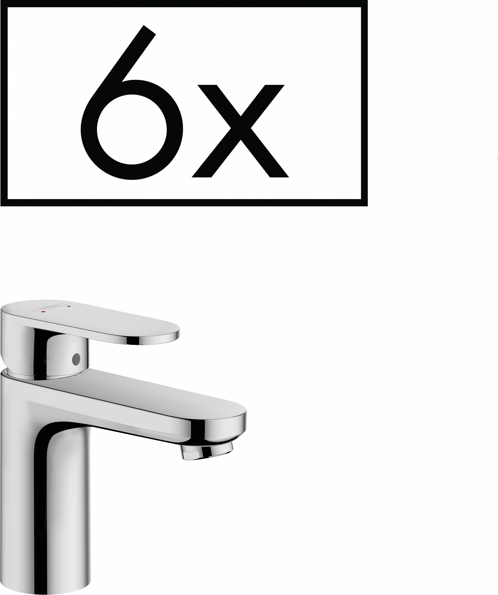 71588000 Vernis Blend Смеситель для раковины 100, однорычажный, со сливным гарнитуром, проектная упаковка (6 шт.) Hansgrohe 