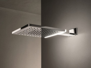 Настенная душевая головка с 2 форсунками с кронштейном