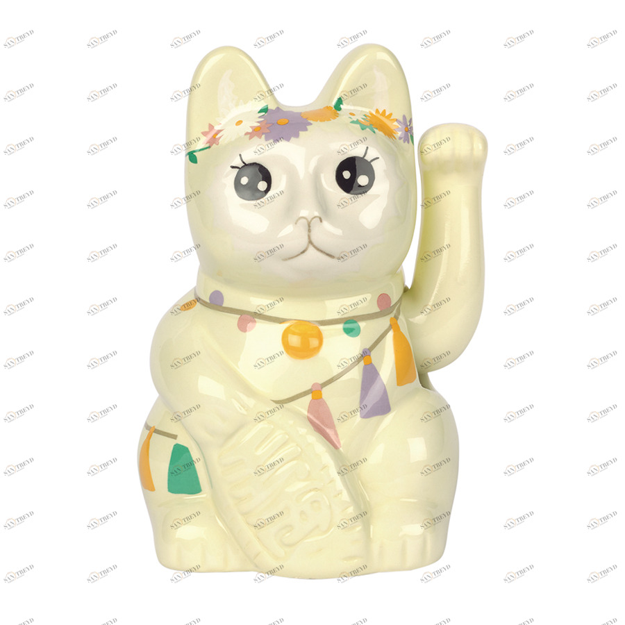 Статуэтка бежевая Llama Сat DOIY КОШКА, ЖИВОТНЫЕ 00-3894913 Бежевый 