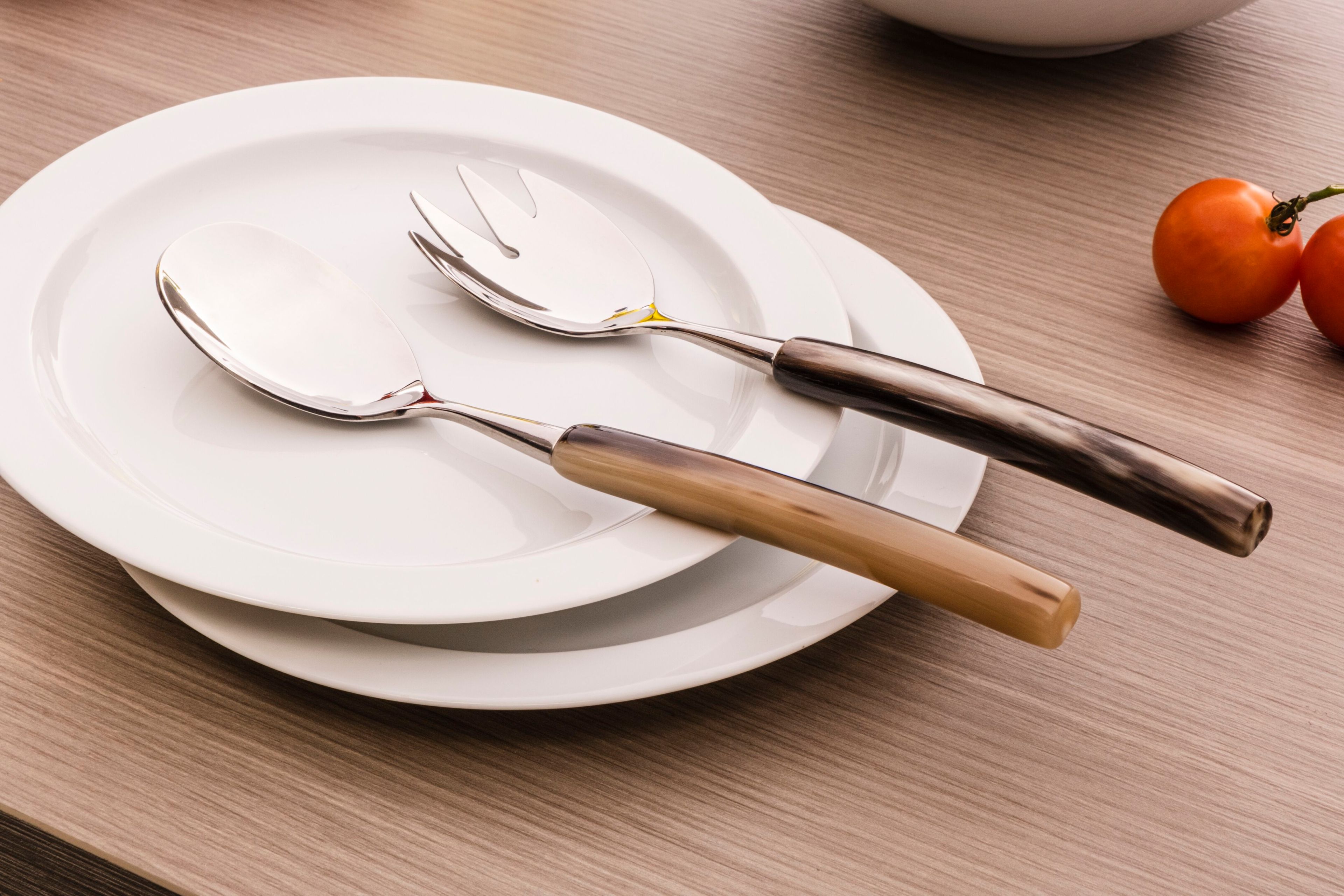 Набор для салата из рога и нержавеющей стали Zanchi 1952 Natural ARCH-00115641 - Вид №2