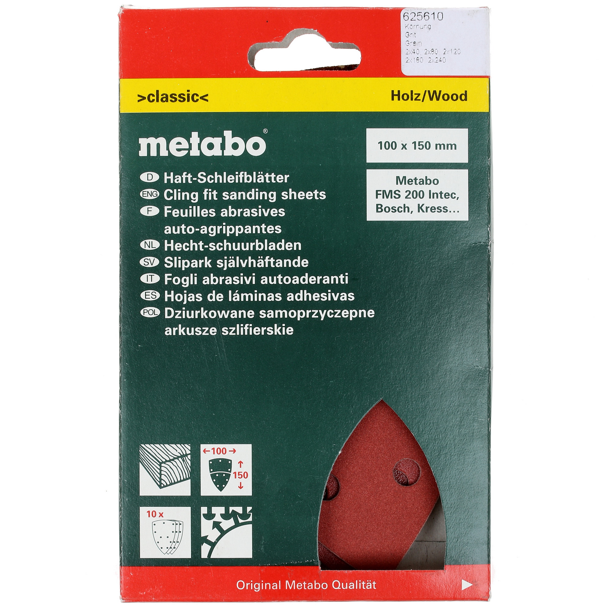 Шлифовальный лист Metabo 625610000 1151247 STDN-0095387