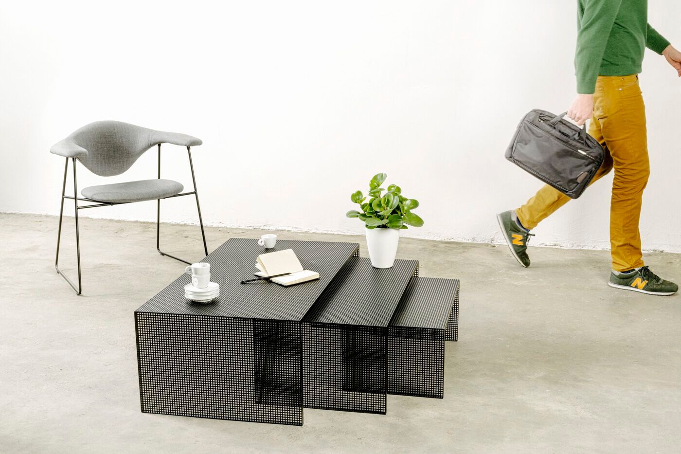 Перфорированный металлический прямоугольный журнальный столик Ripa DENTRO ARCH-00147179 - Вид №7