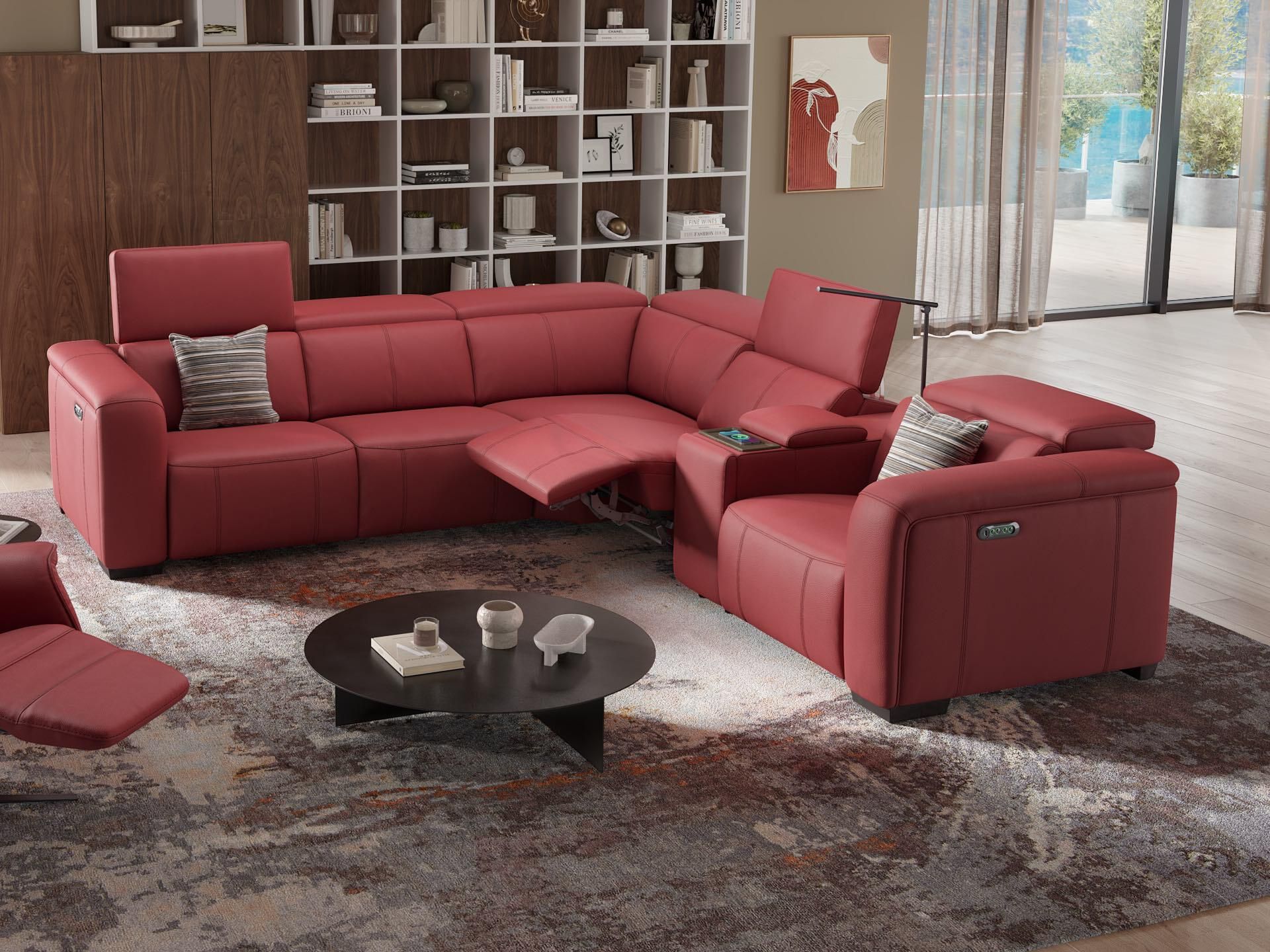 Кожаный угловой диван Sofanella Сорренто ARCH-00013183 - Вид №3