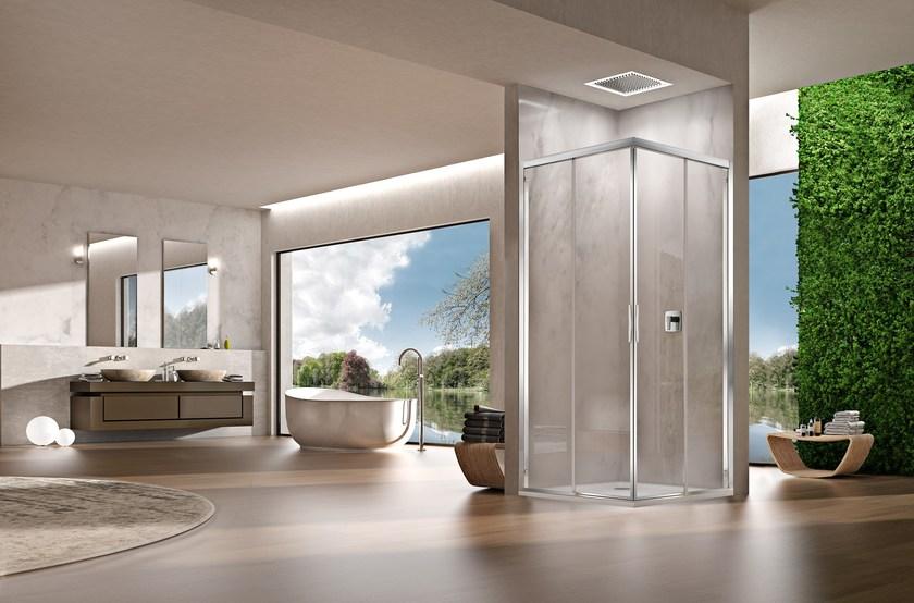 Duka Прямоугольный угловой душевой бокс Quadra – con profili verticali e orizzontali sun-id-1488422 - Вид №1