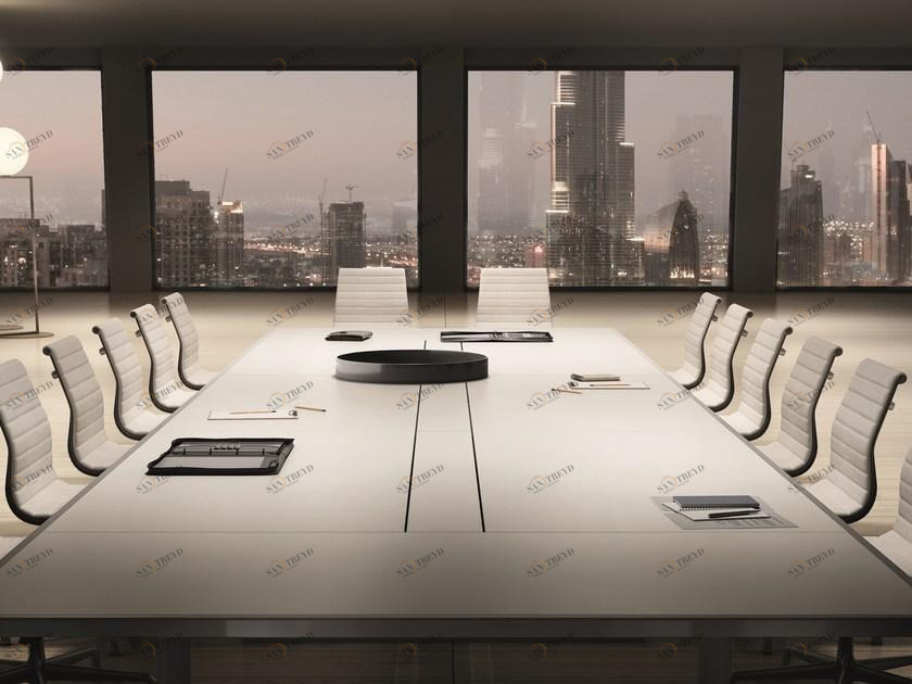 IFT Прямоугольный стол для переговоров обтянутый кожей 45/90 sun-id-1375018