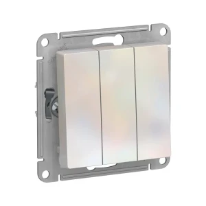 91586282 Выключатель встраиваемый Systeme electric AtlasDesign 247042 3 клавиши цвет жемчуг STLM-1412815