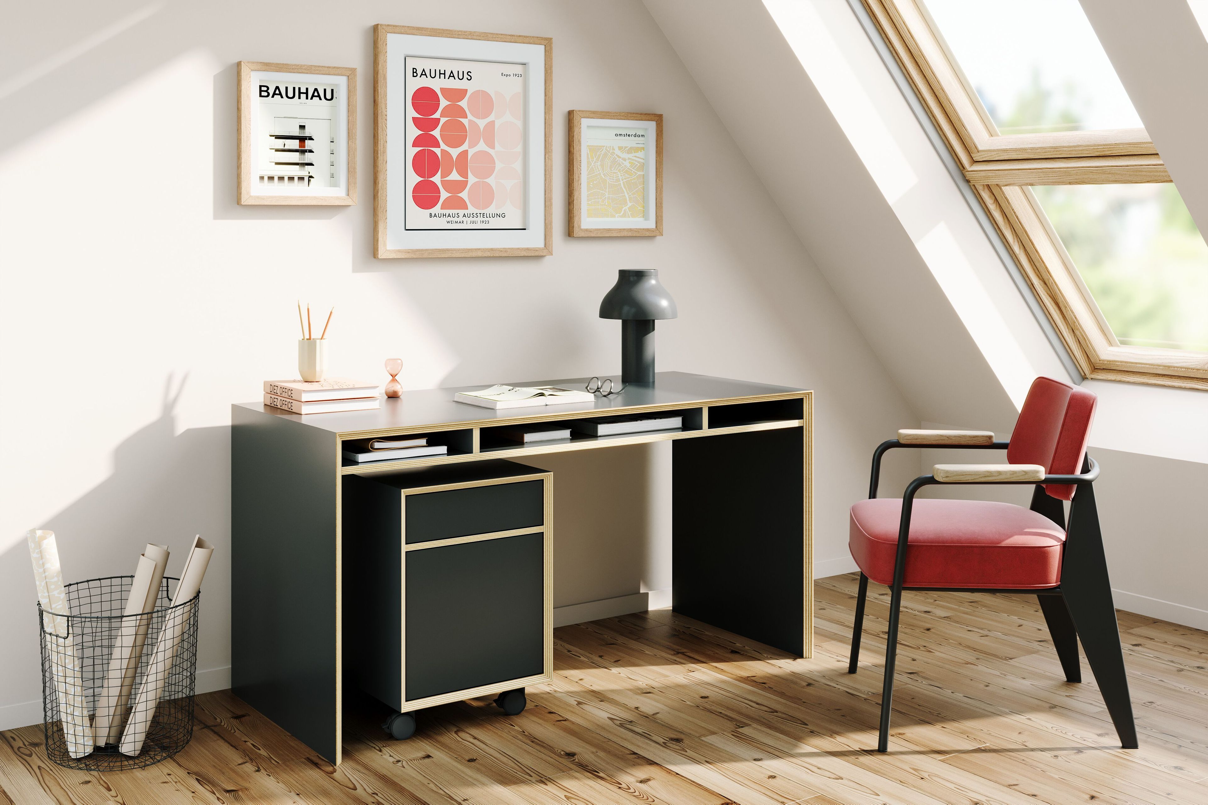 Березовый комод на колесах Müller Small Living BRIDGE ARCH-00112550 - Вид №3