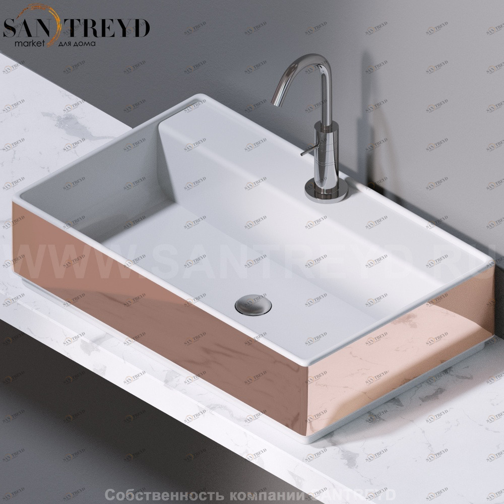 L621257 Накладная раковина на столешницу  прямоугольная A. e T. Italia Fly AeT ITALIA