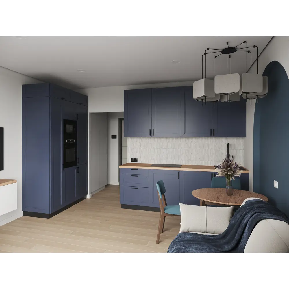 KONSENSA Фасад Котлас синий для кухни 45×102 см с геометрической филенкой 89409641 STLM-1581962 - Вид №6