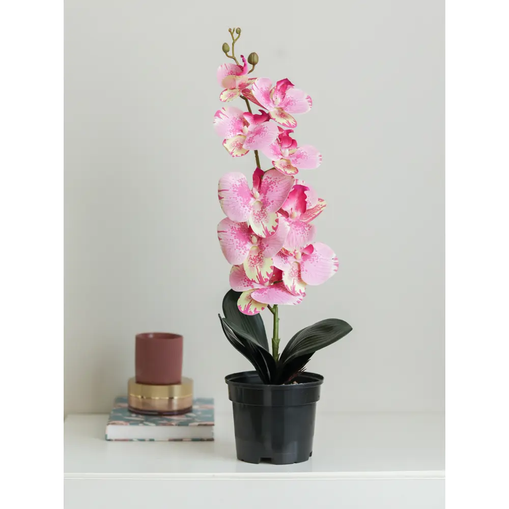 89356245 Искусственное растение в горшке орхидея h50 см цвет розовый STLM-0953816 Santreyd  - Вид №3