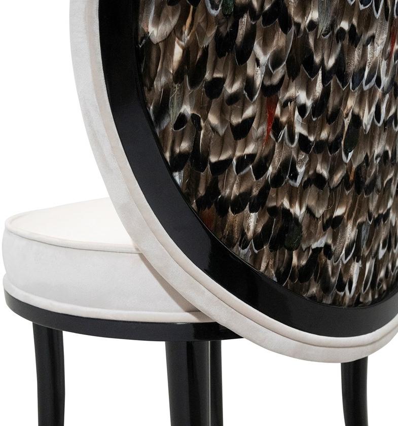 KOKET Стул из лакированной ткани с обивкой Merveille sun-id-1368604 - Вид №5