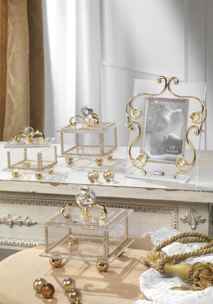 30114 CTF, шкатулка маленькая, 10х10х9 см, цвет золото Santreyd 