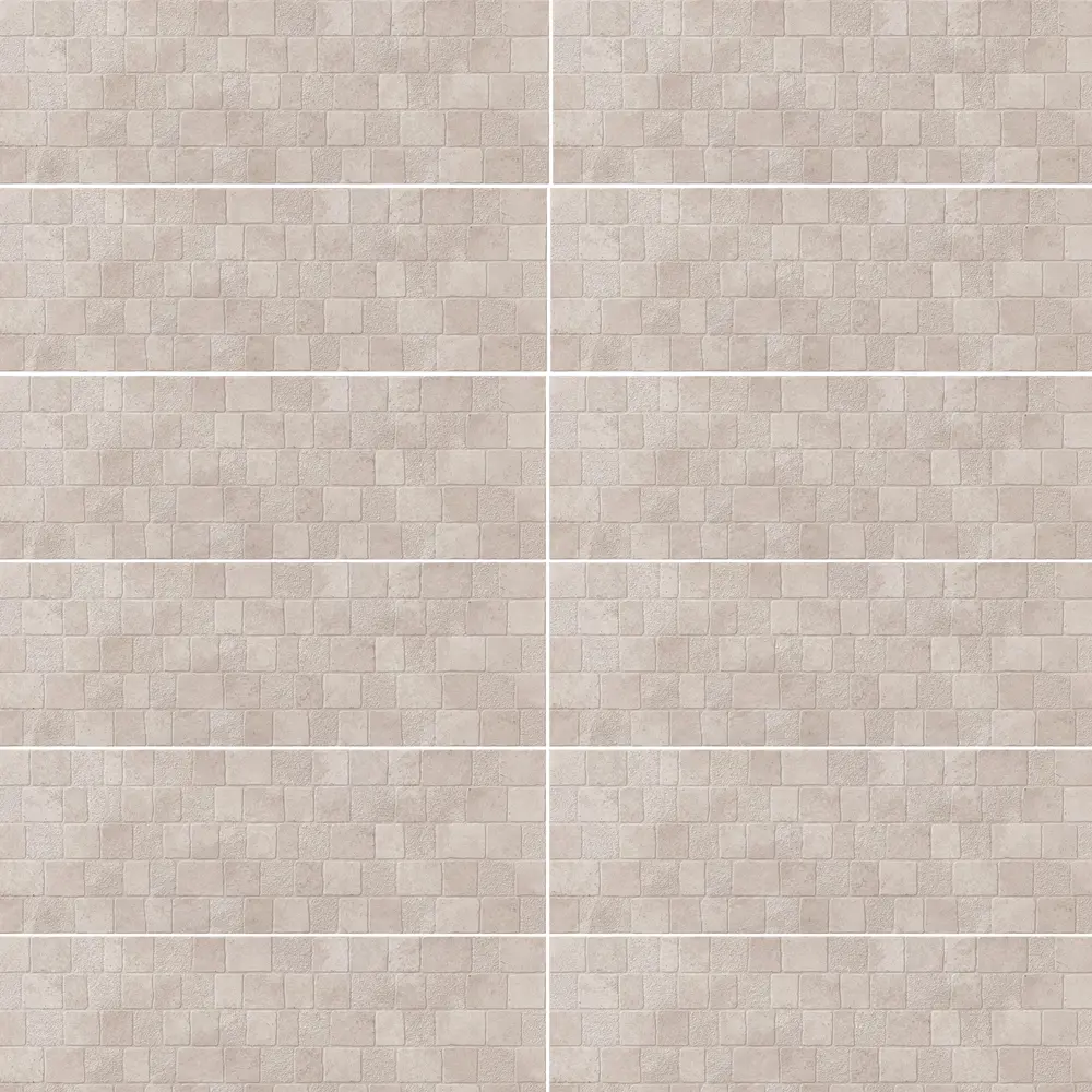 Плитка настенная Керамин Эдда 3Д рельеф 75x25 см 1.69 м² цвет бежевый STLM-2057209 - Вид №2