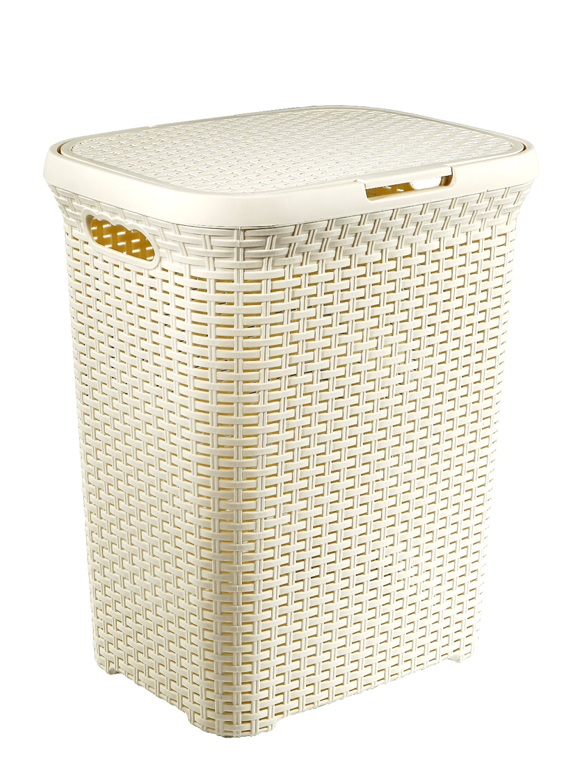 86710698 Корзина для белья цвет слоновая кость Ротанг STLM-0070893 ВИОЛЕТ 