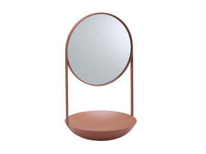 Металлическое круглое настольное зеркало