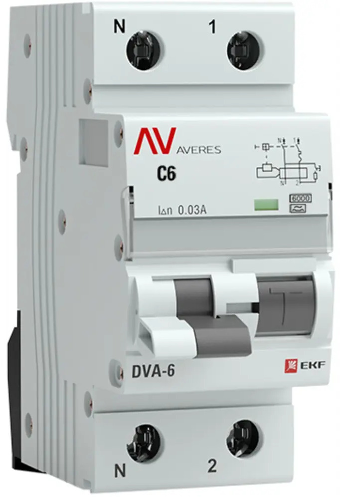 Дифференциальный автомат EKF DVA-6 с защитой от утечек и КЗ 84579909
