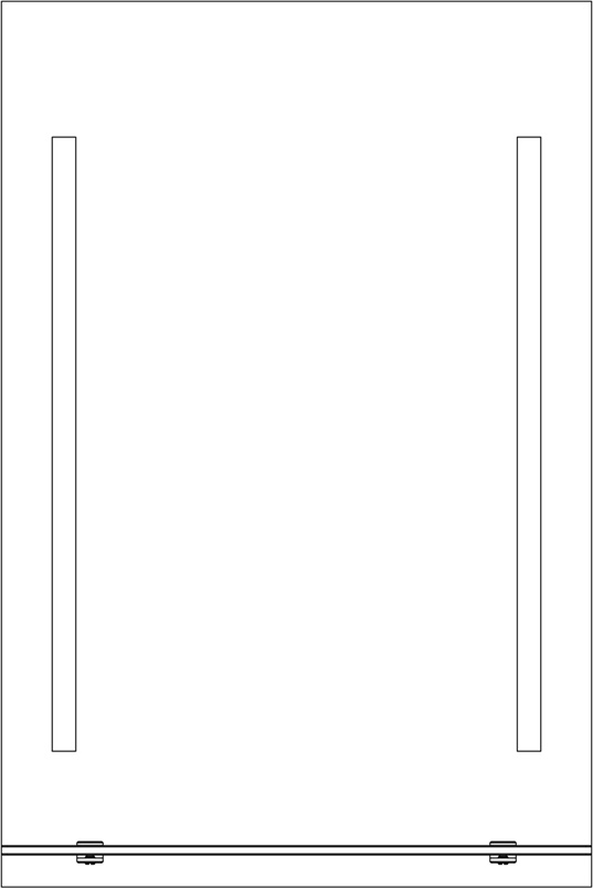 BY 2160 Зеркало с полочкой 50 cm с 2-мя встроенными LED-светильниками 11 W EVOFORM Ledline-S - Вид №1