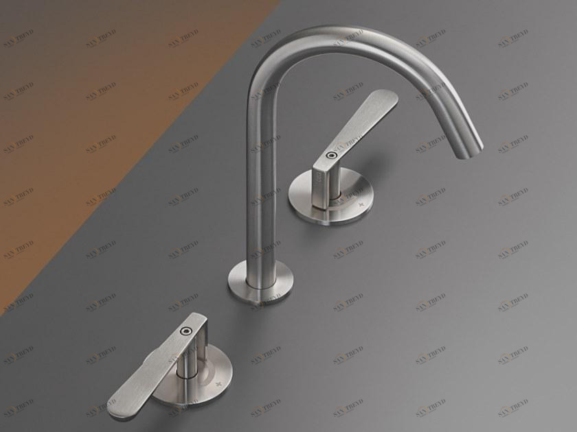 Ceadesign Смеситель для раковины с 3 отверстиями из нержавеющей стали Lutezia Ltz 11
