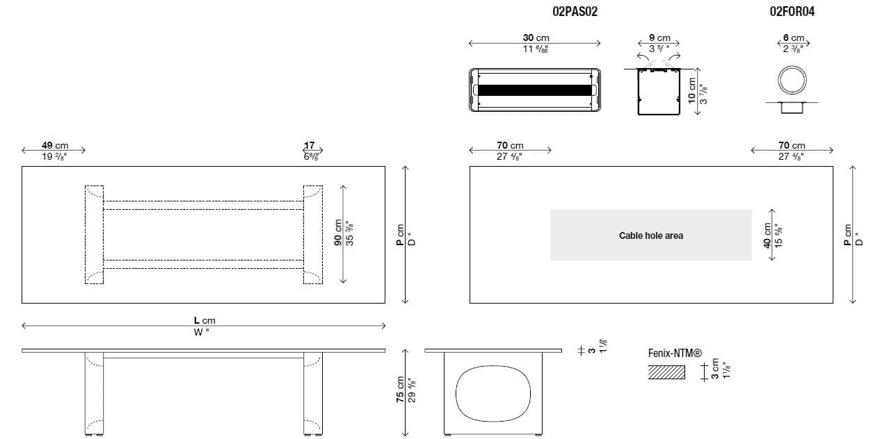 Прямоугольный стол для совещаний Kristalia Holo ARCH-00071664 - Вид №1