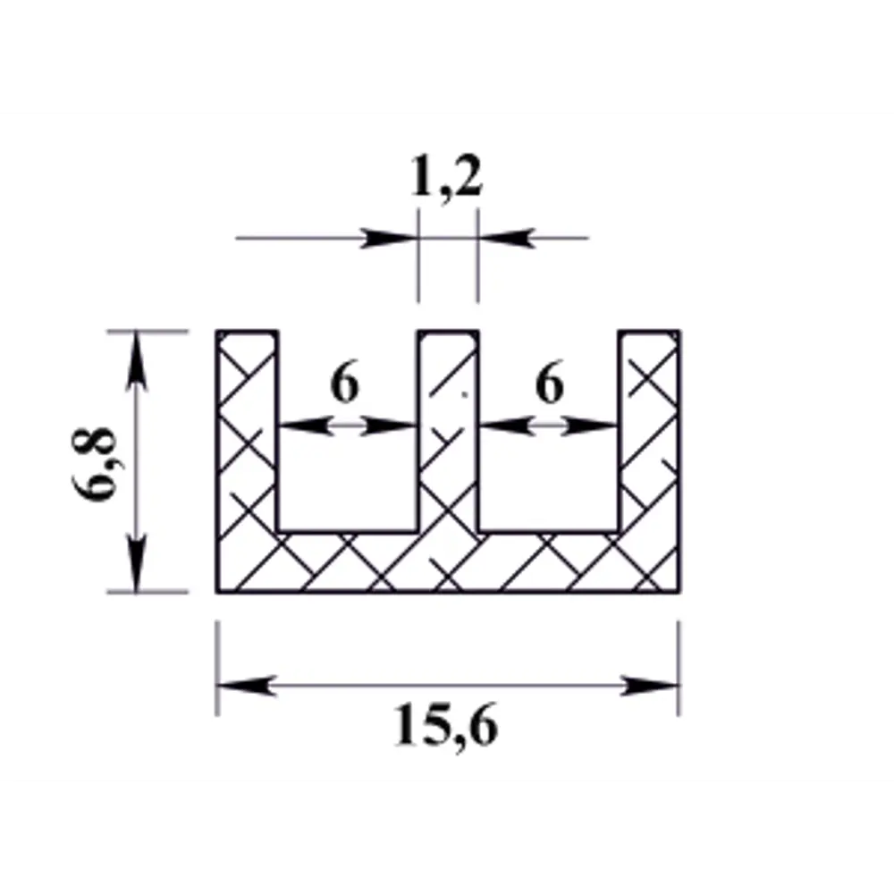 Профиль алюминиевый Ш-образный 265 1 м Santreyd STLM-2190987 - Вид №3