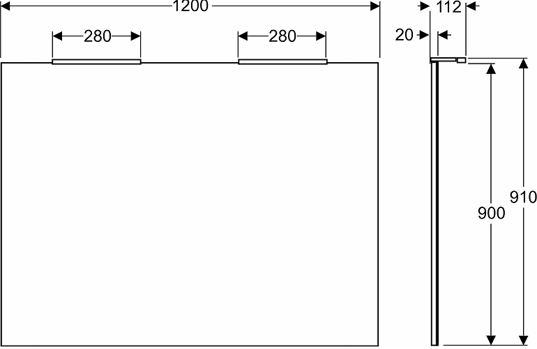 9462505201 Зеркало IDO Reflect Top, с верхней подсветкой  - Вид №1