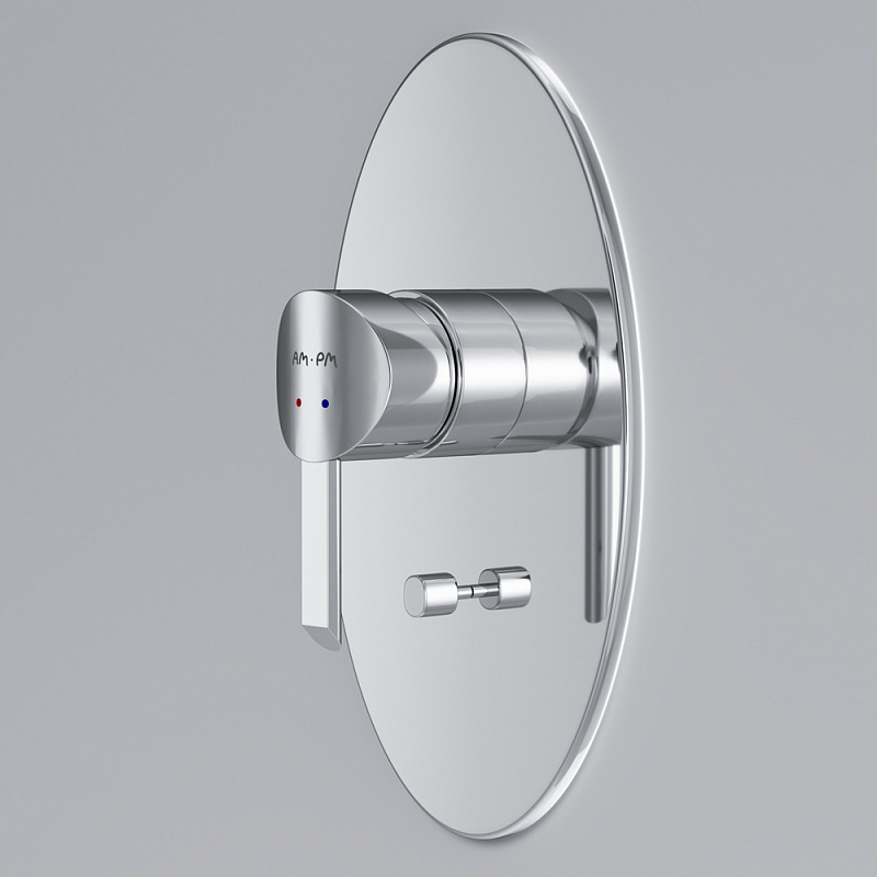 F1585000 смеситель д/ванны/душа монтируемый в стену хром шт AM.PM Awe - Вид №1