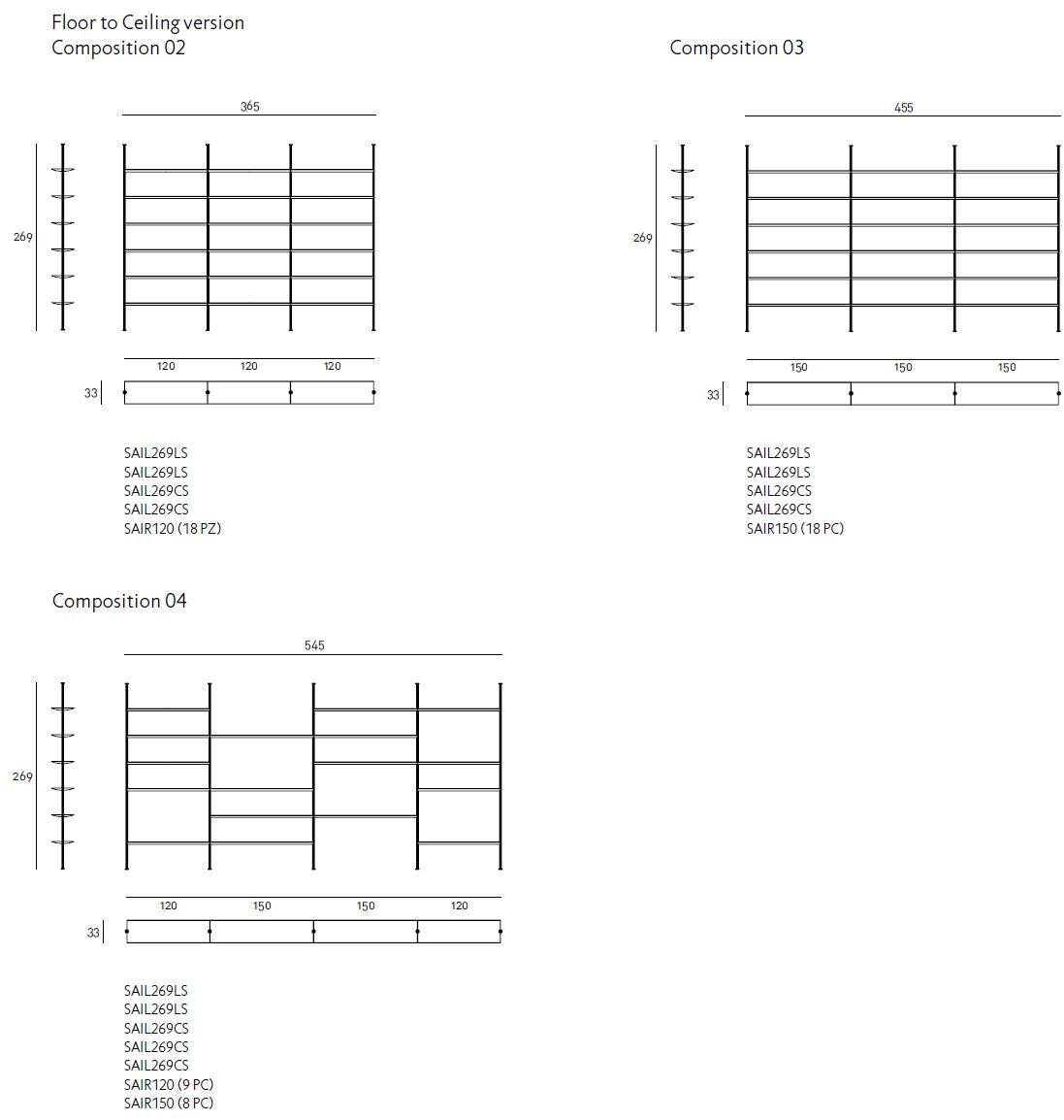 Living Divani Книжный шкаф с креплением от пола к потолку sun-id-1453219 - Вид №20