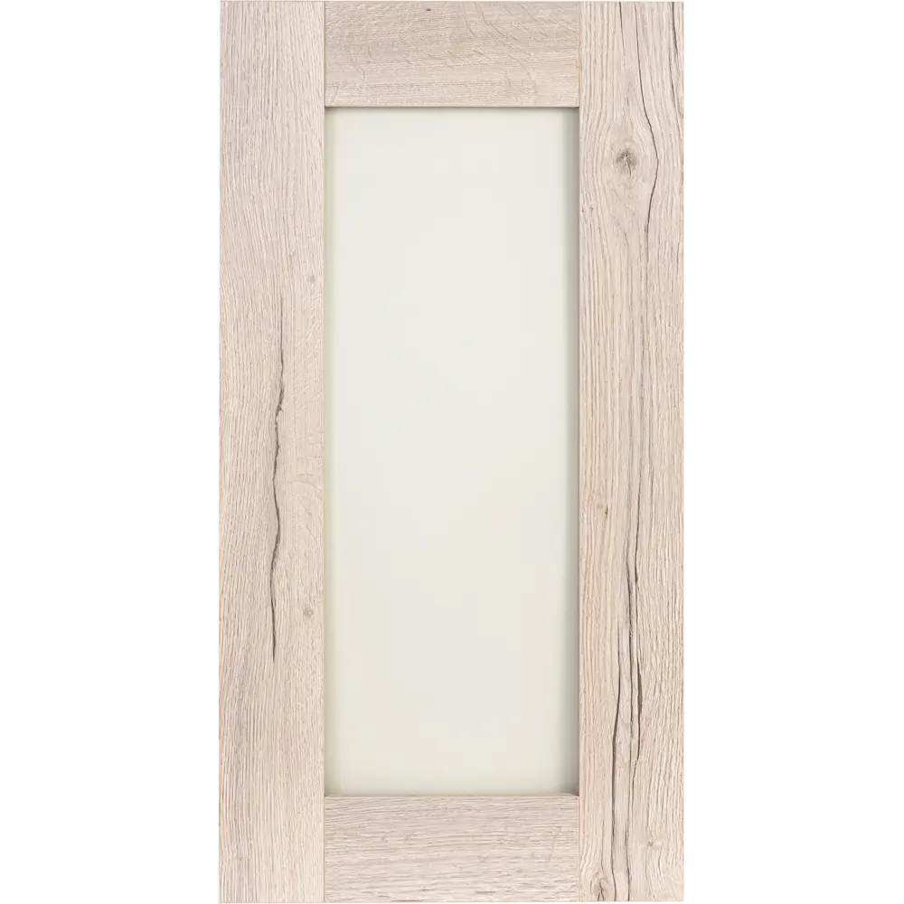 Фасад кухонный Delinia ID со стеклом Касли 39.7×76.5 см в стиле светлое дерево 86881061 STLM-1499706