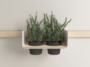 Стальная и деревянная подставка для горшков