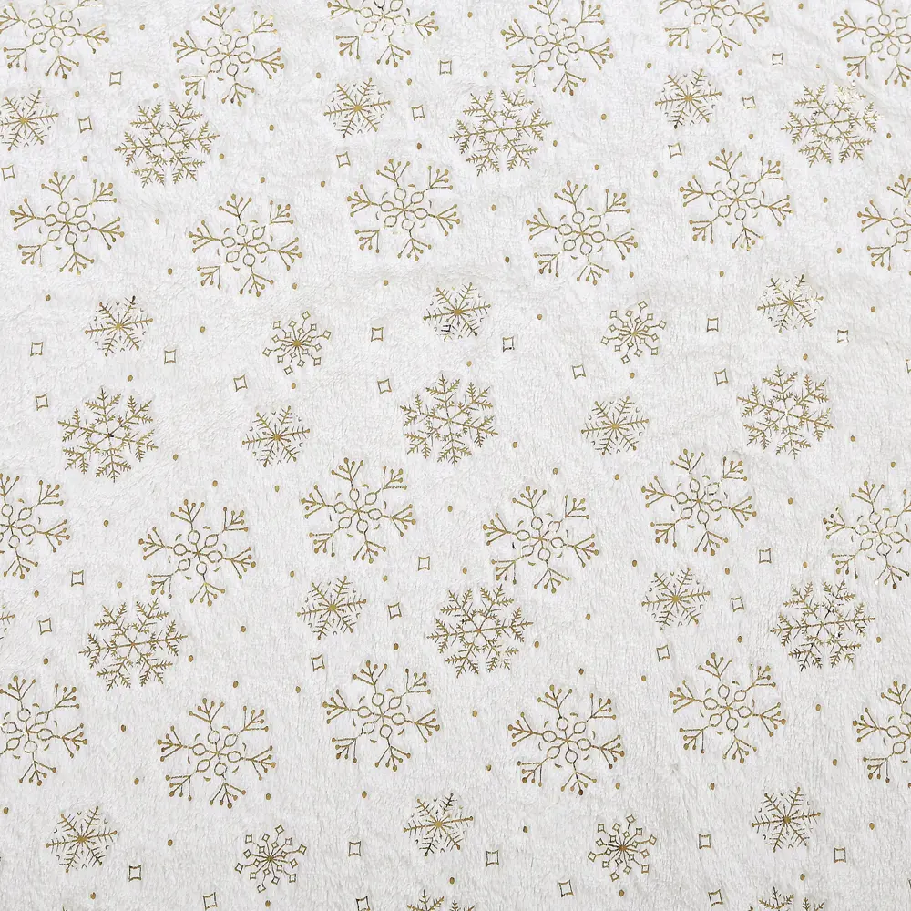 Плед Snow 150x200 см велсофт цвет белый Santreyd Новый Год STLM-2068077 - Вид №1