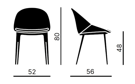 Мягкий стул из ткани Kastel Kross ARCH-00043542 - Вид №3