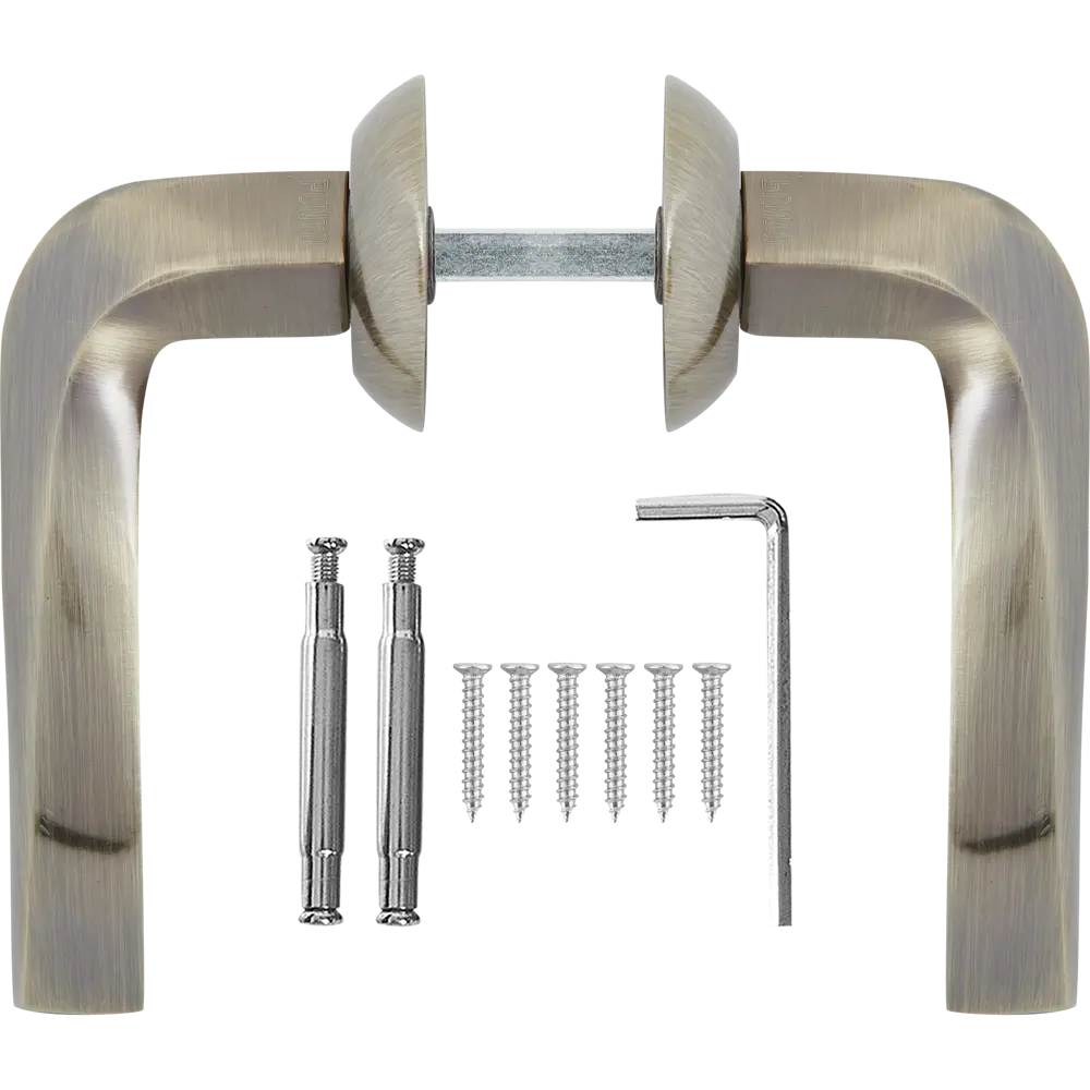 Дверные ручки Punto Gloria без запирания цвет бронза STLM-2112572 - Вид №1