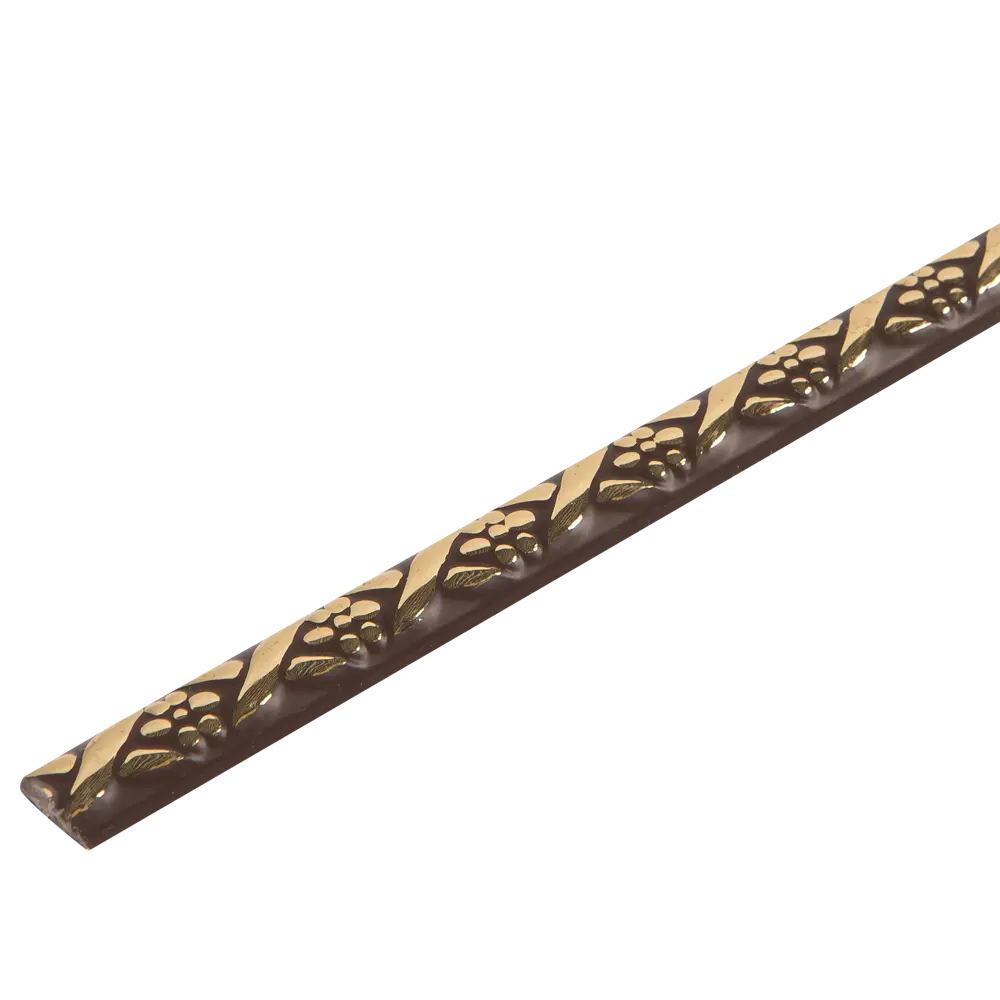 Профиль ПВХ 2000х10х4.2 мм цвет коричневый/золото ELIKOR STLM-2107342