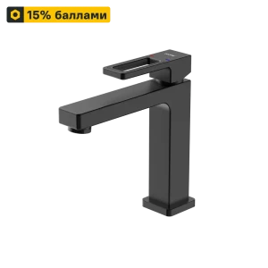 Смеситель GAPPO Eder для раковины - черный матовый с высоким изливом 89359053
