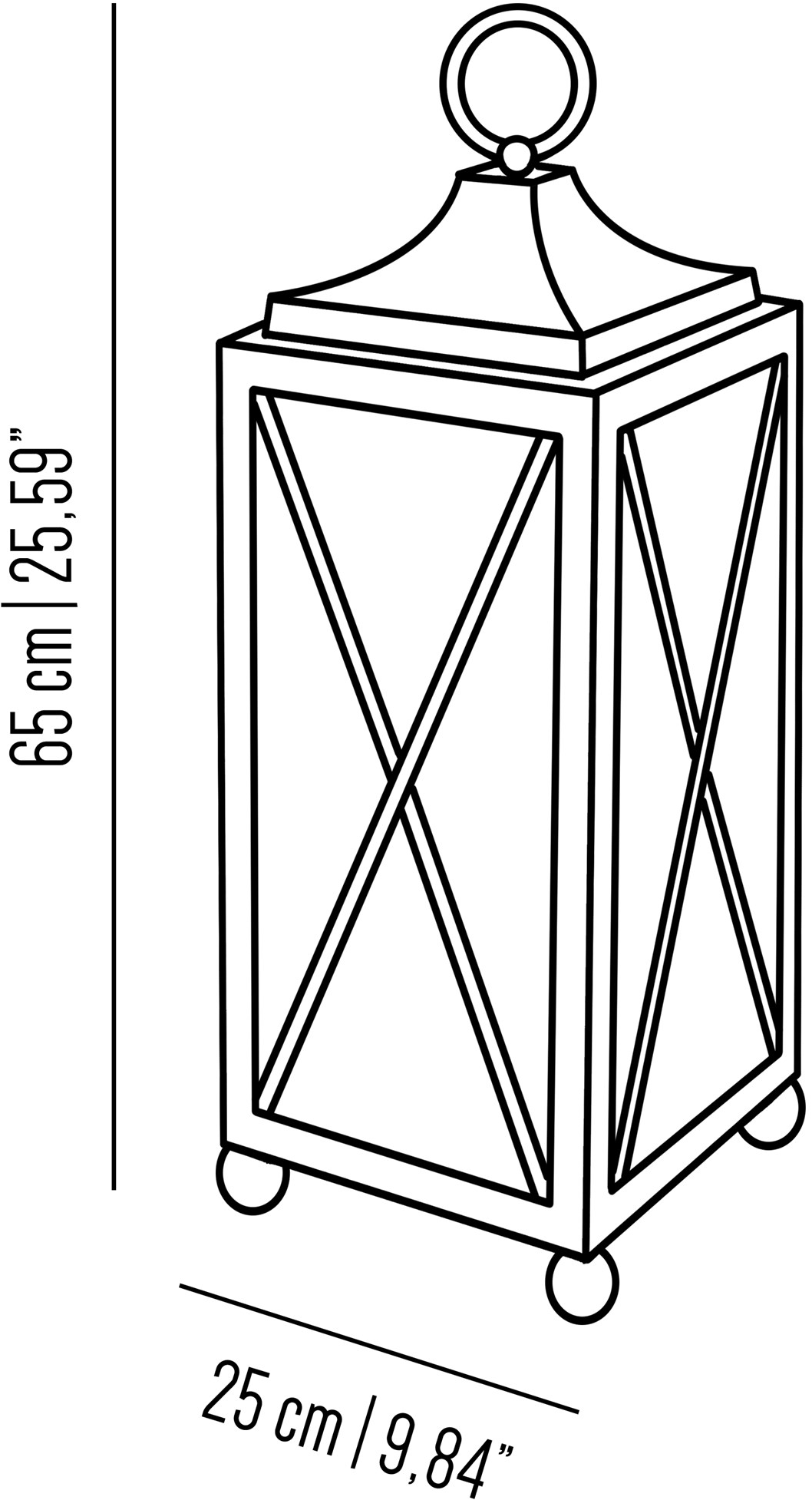 Il Bronzetto Латунный фонарь Timeless Hof01 s_m_l - Вид №2